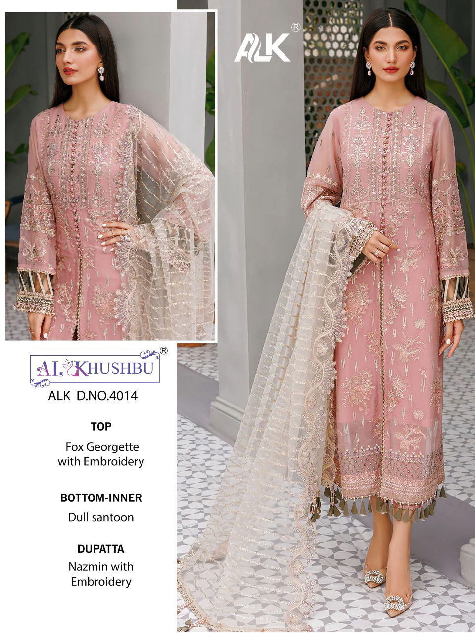 Alk Khushbu Samaira Vol 3 Embroidered Designer Wear Wholesale Pakistani Suit